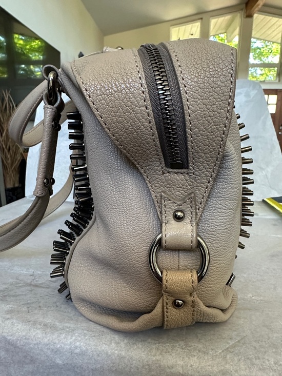 Christian Louboutin Morrigan Medium Capra Stone Leather Shoulder Bag NWT & COA - Picture 6 of 16